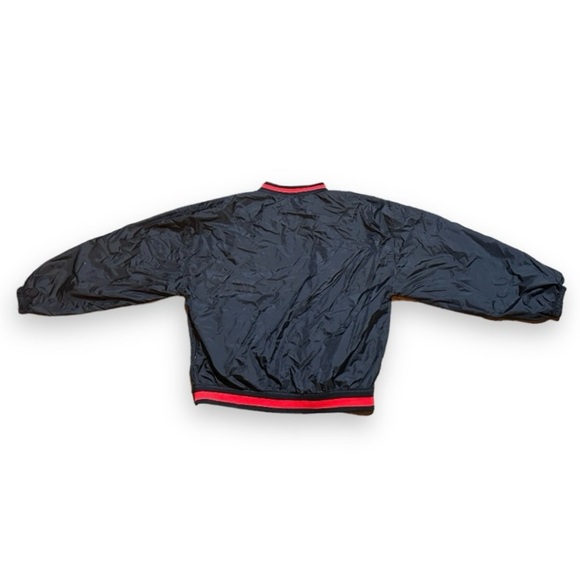 Vintage 90s/Y2K Rawlings Black Cheerleader Pullover Windbreaker Jacket Sporty - Picture 2 of 13
